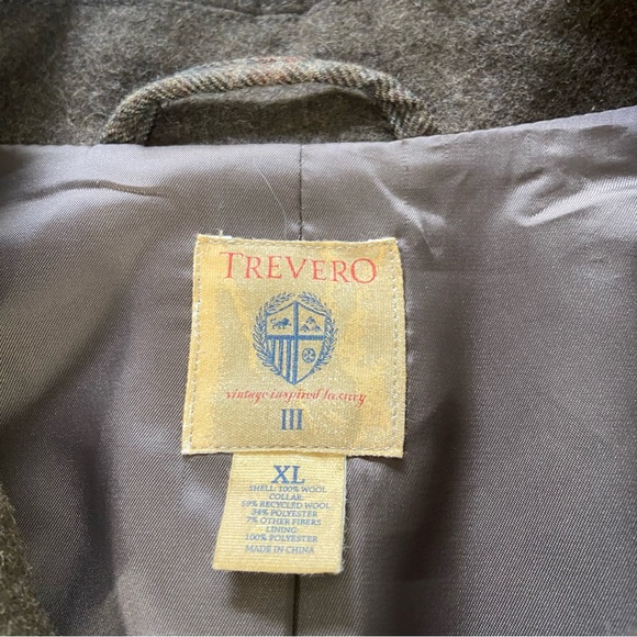 Trevero Tre Vero Mens Wool Plaid Jacket Blazer Double Breasted XLarge XL Coat - Picture 4 of 16